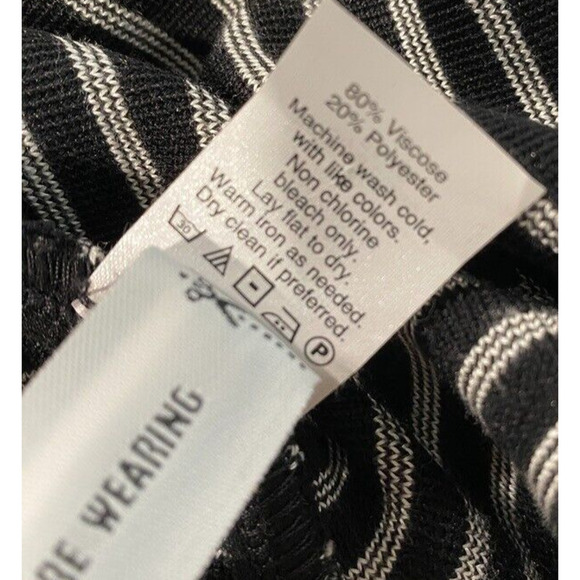 Madewell - Black & White knitted short sleeve dress women's size Medium - Picture 7 of 7